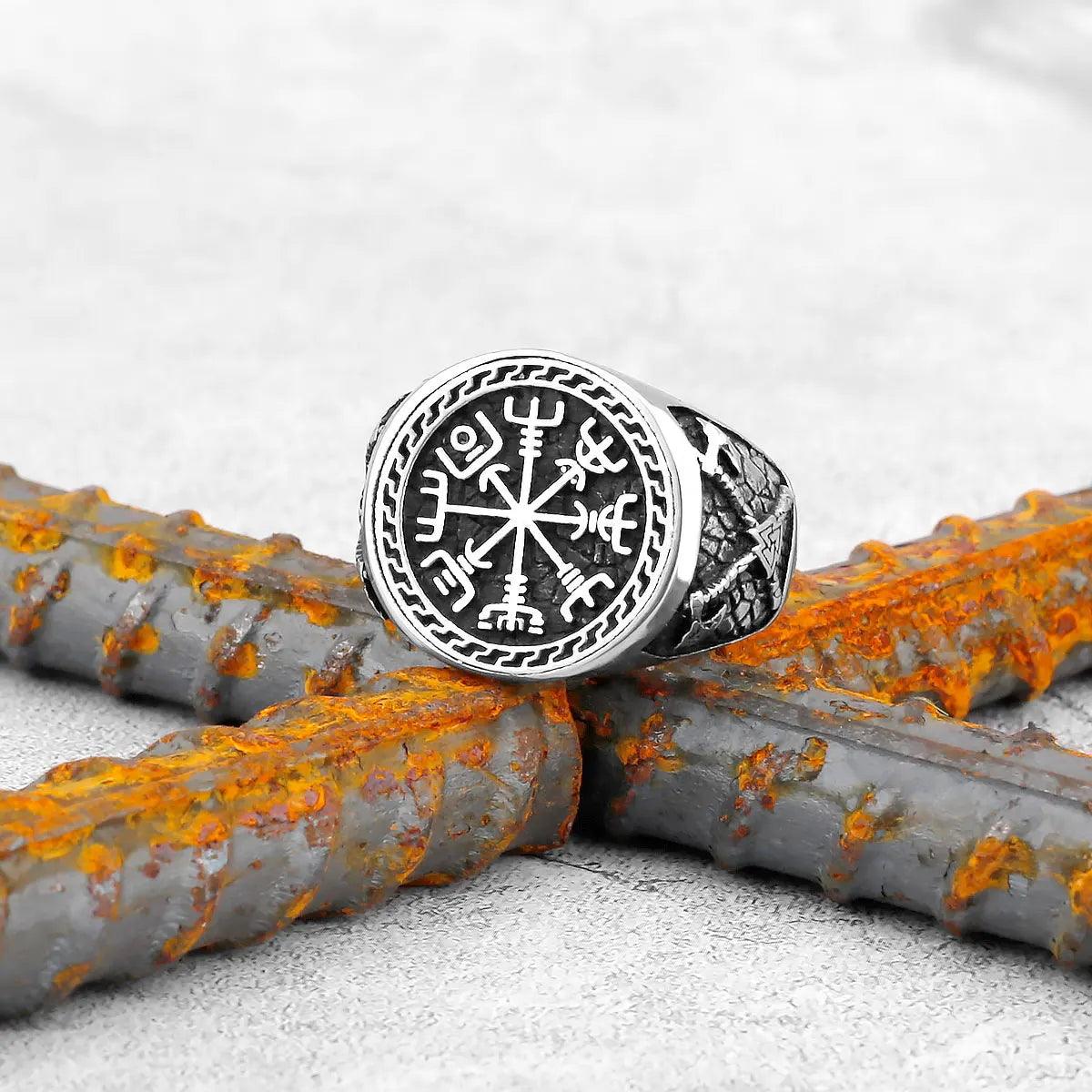 Bague Vegvisir Valknut