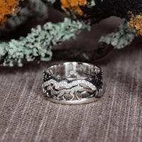 Thumbnail for Bague loup  décor celtique