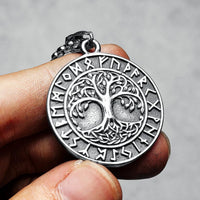 Thumbnail for Collier Yggdrasil et Runes Viking