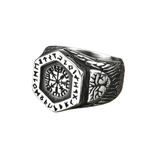 Bague Vegvisir et Valknut - Univers Celtique