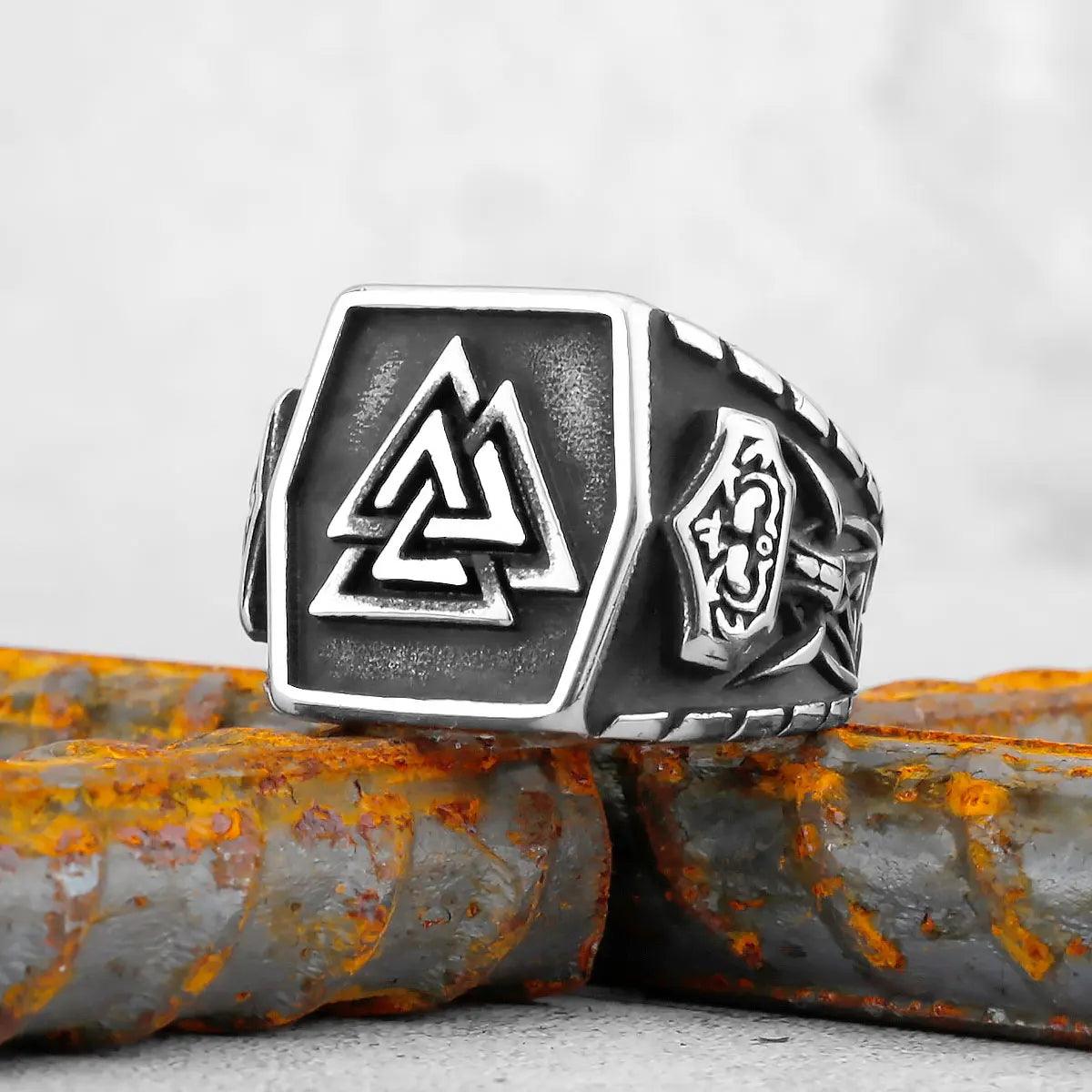 Bague Vegvisir Mjolnir - Univers Celtique