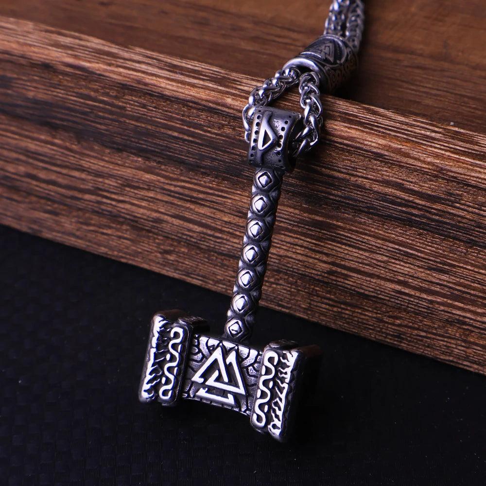 Collier Viking Mjöllnir et Valknut - Univers Celtique