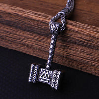 Thumbnail for Collier Viking Mjöllnir et Valknut - Univers Celtique