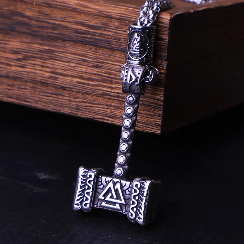 Collier Viking Mjöllnir et Valknut - Univers Celtique