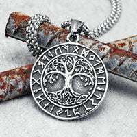 Thumbnail for Collier Yggdrasil et Runes Viking - Univers Celtique